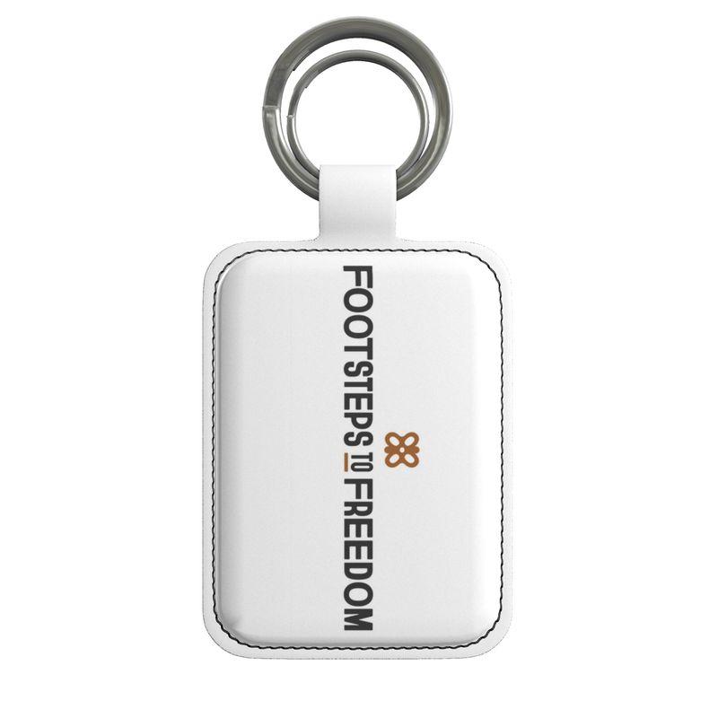 Footsteps Leather Keyring