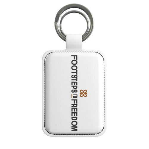 Footsteps Leather Keyring